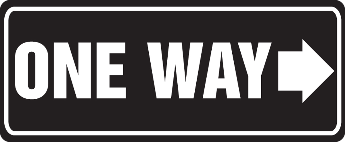 Left Details about   One Way Arrow Sign 