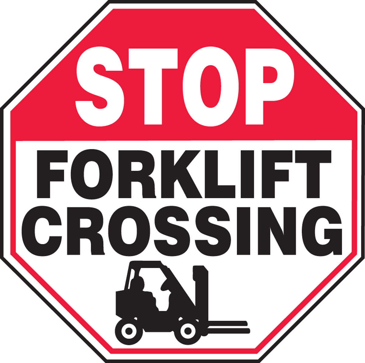 STOP FORKLIFT CROSSING (W/GRAPHIC)