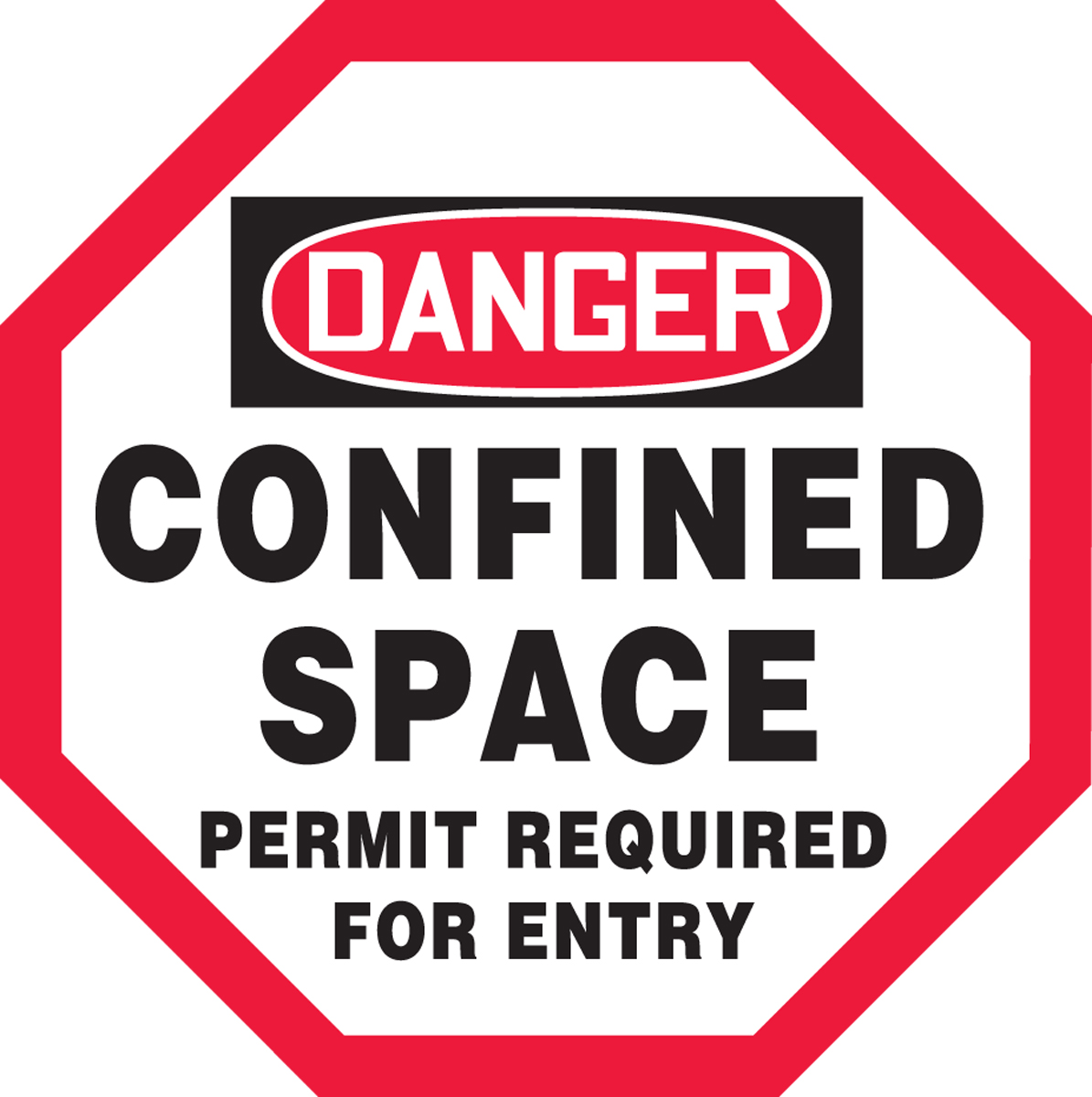 DANGER CONFINED SPACE PREMIT REQUIRED FOR ENTRY