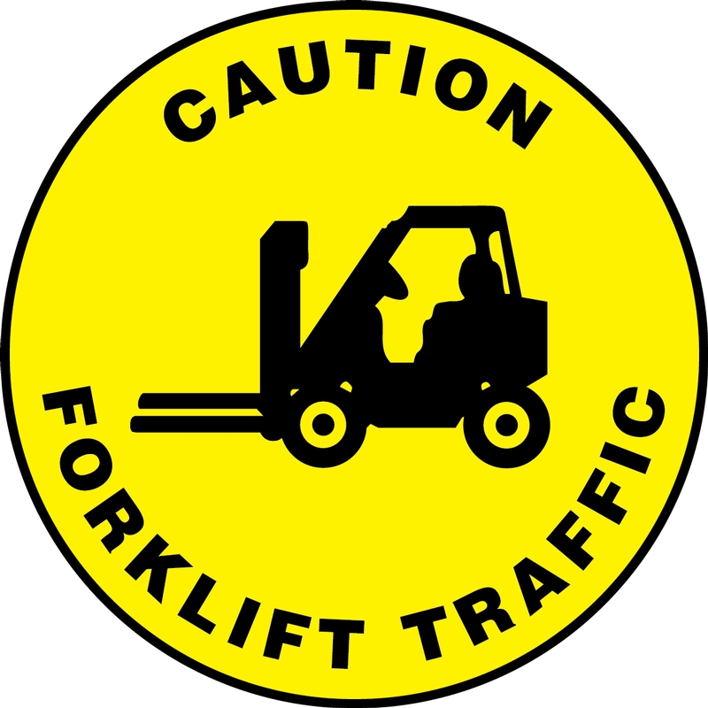 Plant & Facility, Legend: CAUTION FORKLIFT TRAFFIC (W/ GRAPHIC)