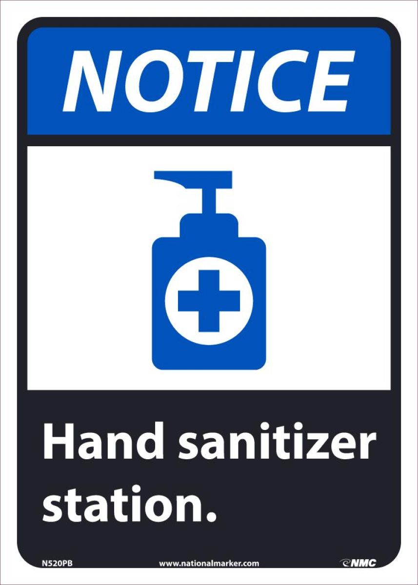 NOTICE HAND SANITIZER STATION