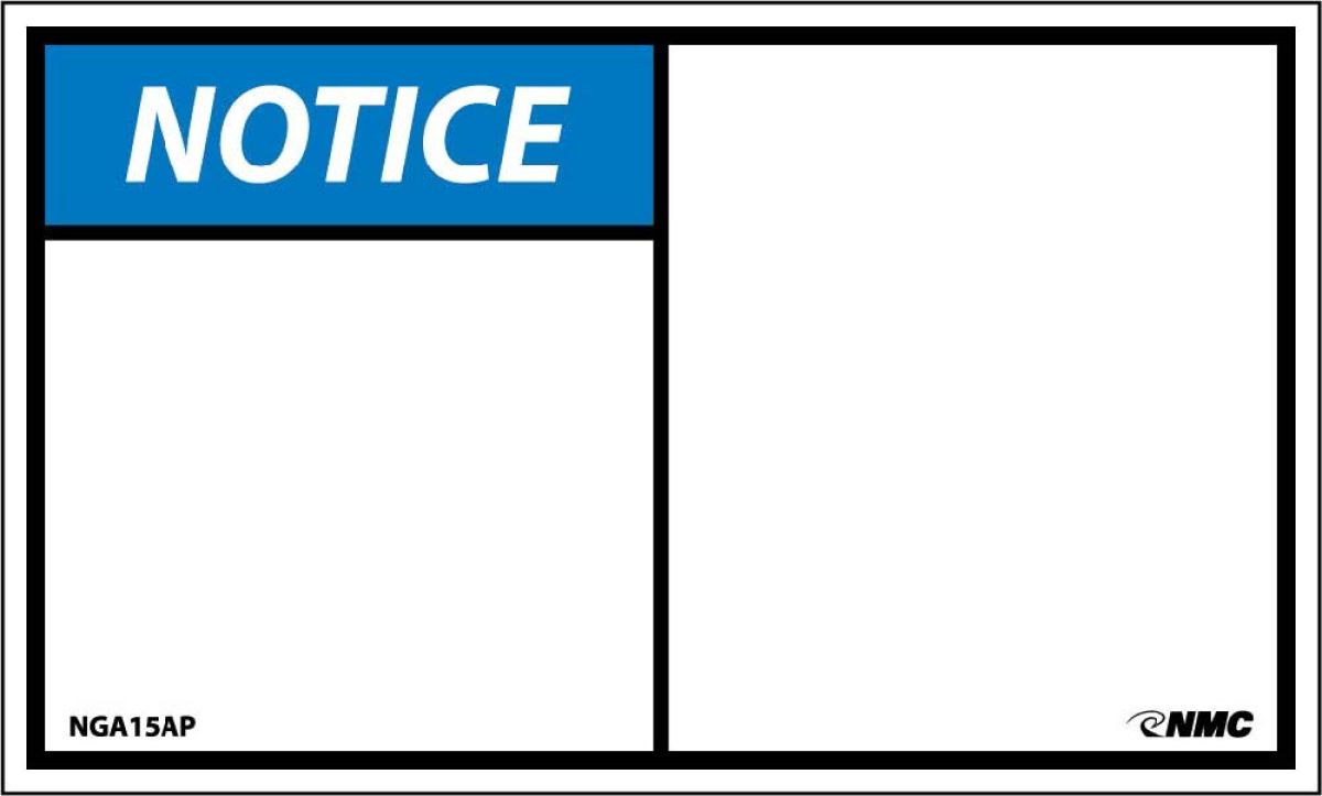 NOTICE LABEL ()