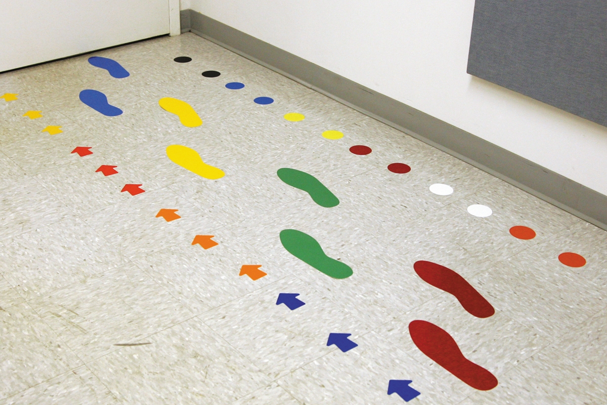 SOLID COLOR ADHESIVE FOOTPRINTS