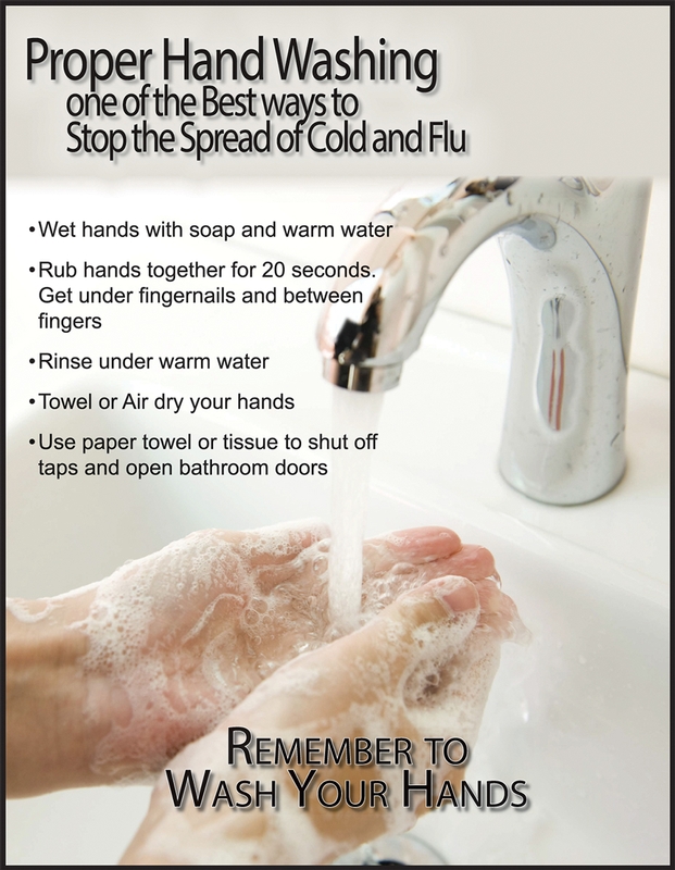 Proper hand washing one of the best ways to sop the spread of cold and flu