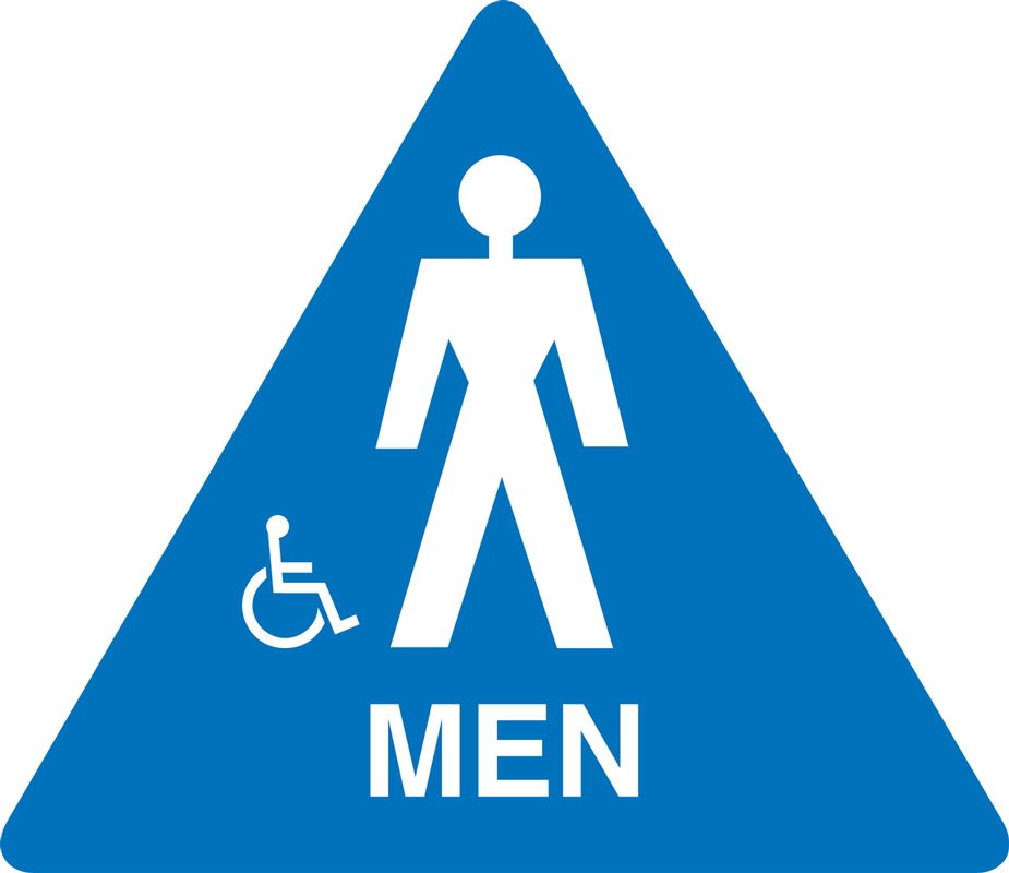 California ADA Compliant Title 24 Handicap Braille Bathroom Restroom Sign DON-JO 