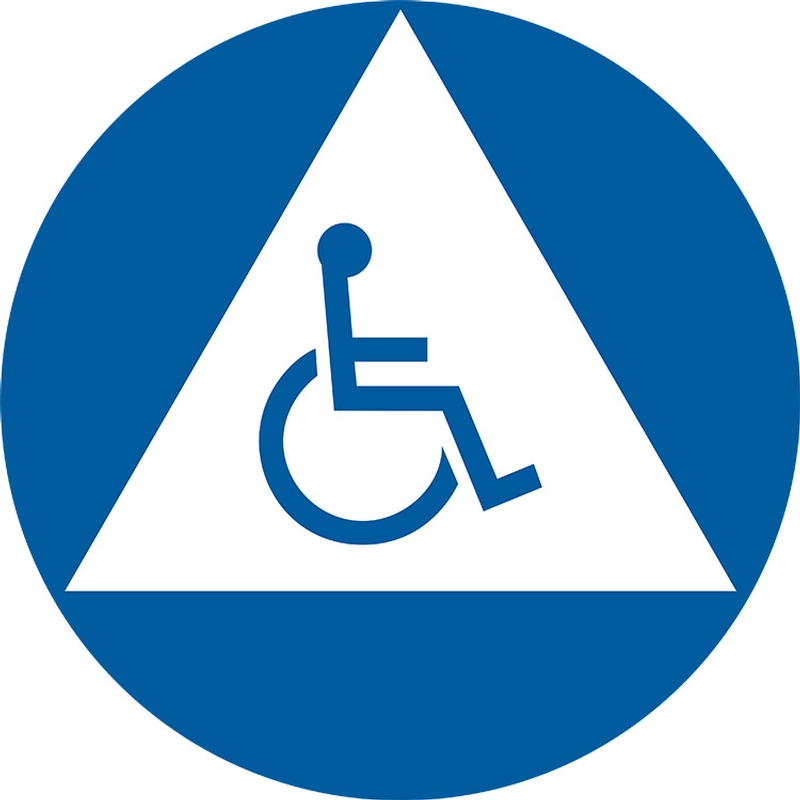 Title 24 Compliant Sign Set Womens Room Handicap Braille Accessible Restroom ADA 