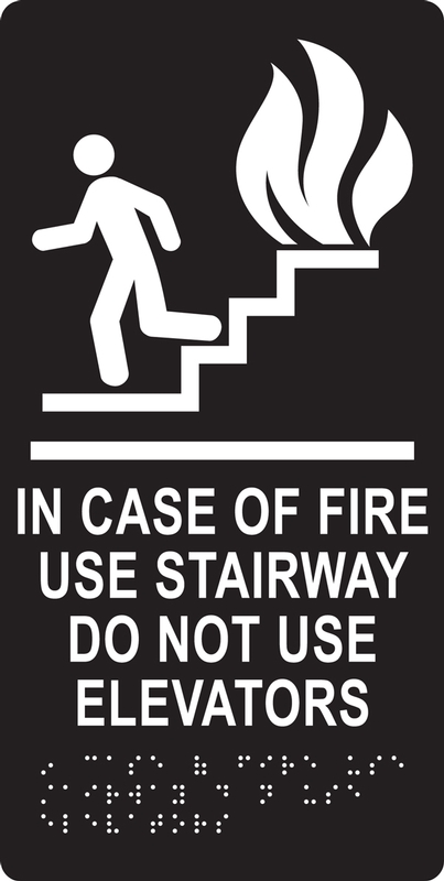 In Case of Fire Use Stairway Do Not Use Elevators