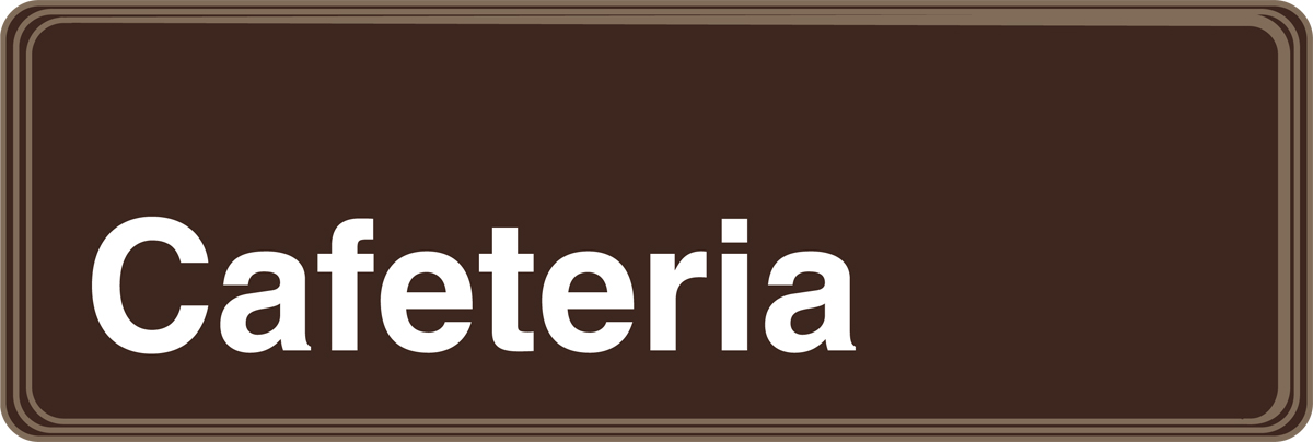 Safety Sign, Legend: CAFETERIA