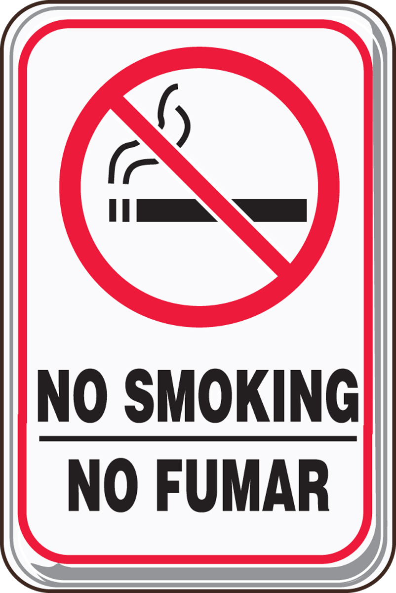 NO SMOKING (W/GRAPHIC) (BILINGUAL)