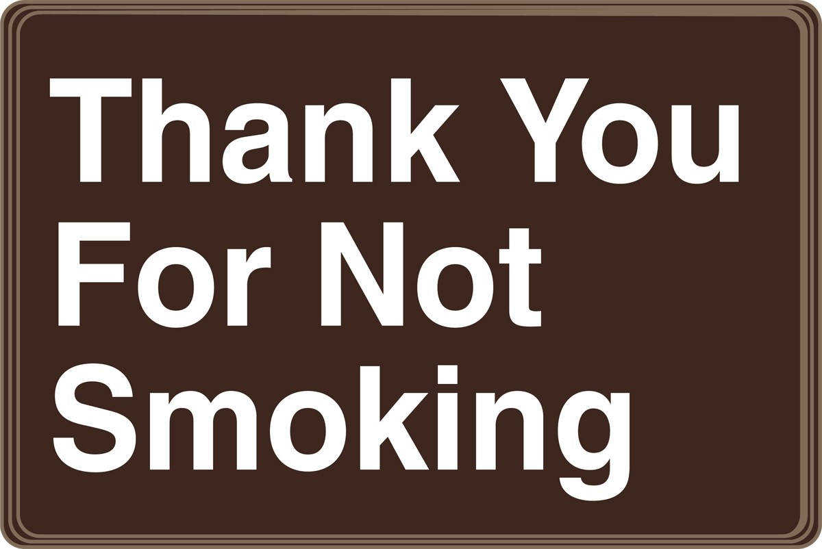 THANK YOU FOR NOT SMOKING