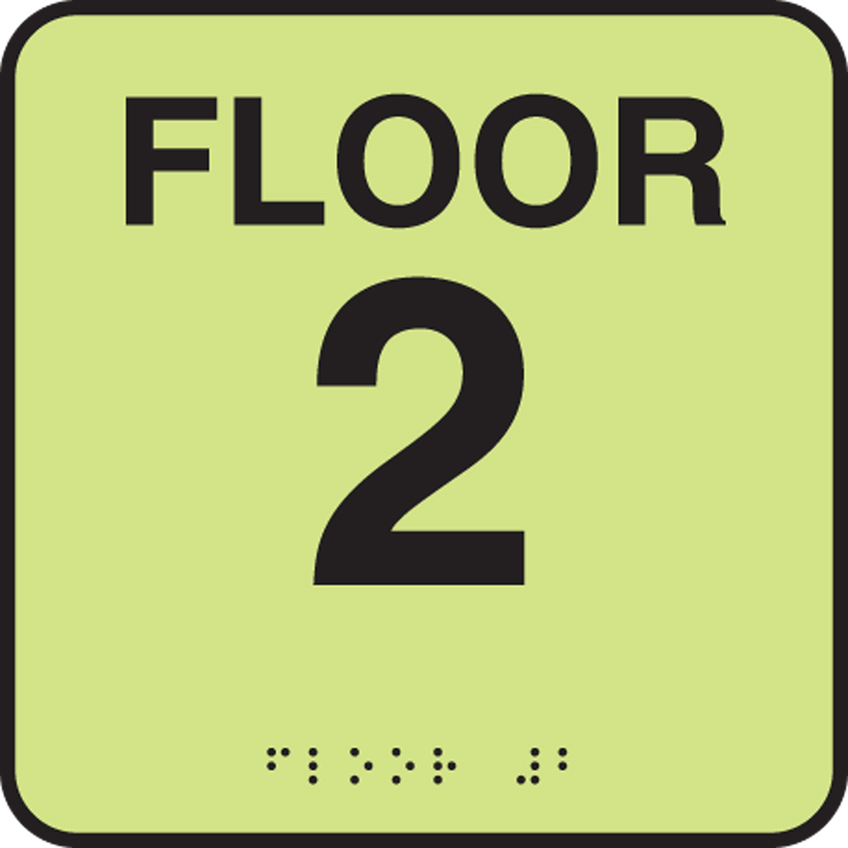 LUMI-GLOW™ CUSTOM FLOOR LEVEL BRAILLE SIGNS