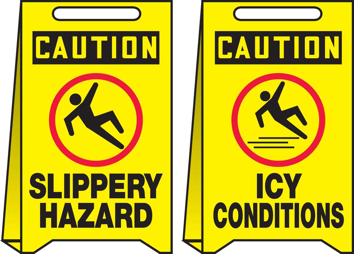 Warning Construction Security Danger Slippery surface Sign Vinyl Sticker 