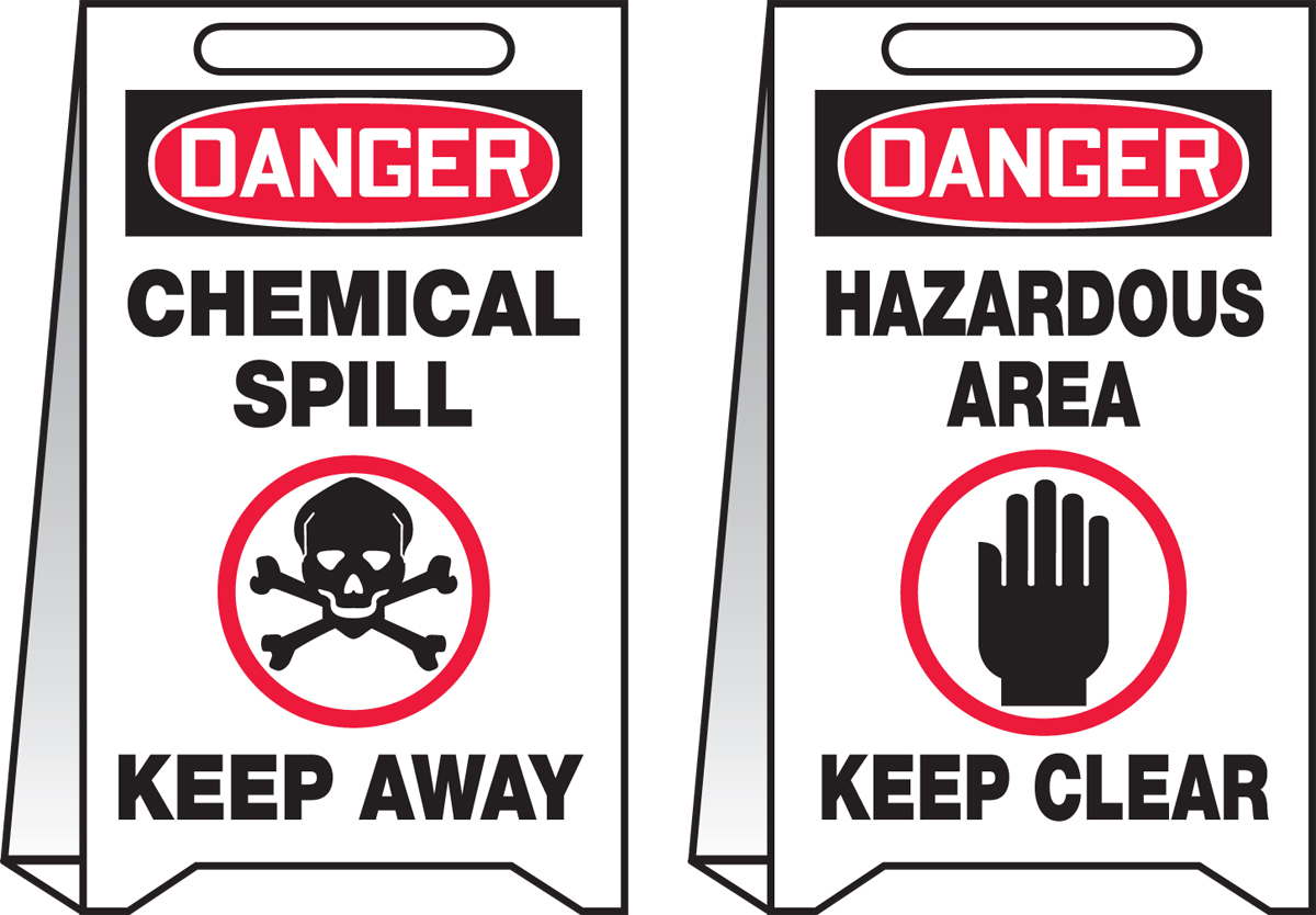 A5 Comedy Workplace No Children Sticker Spillage Hazard Chemical Accident Sign 