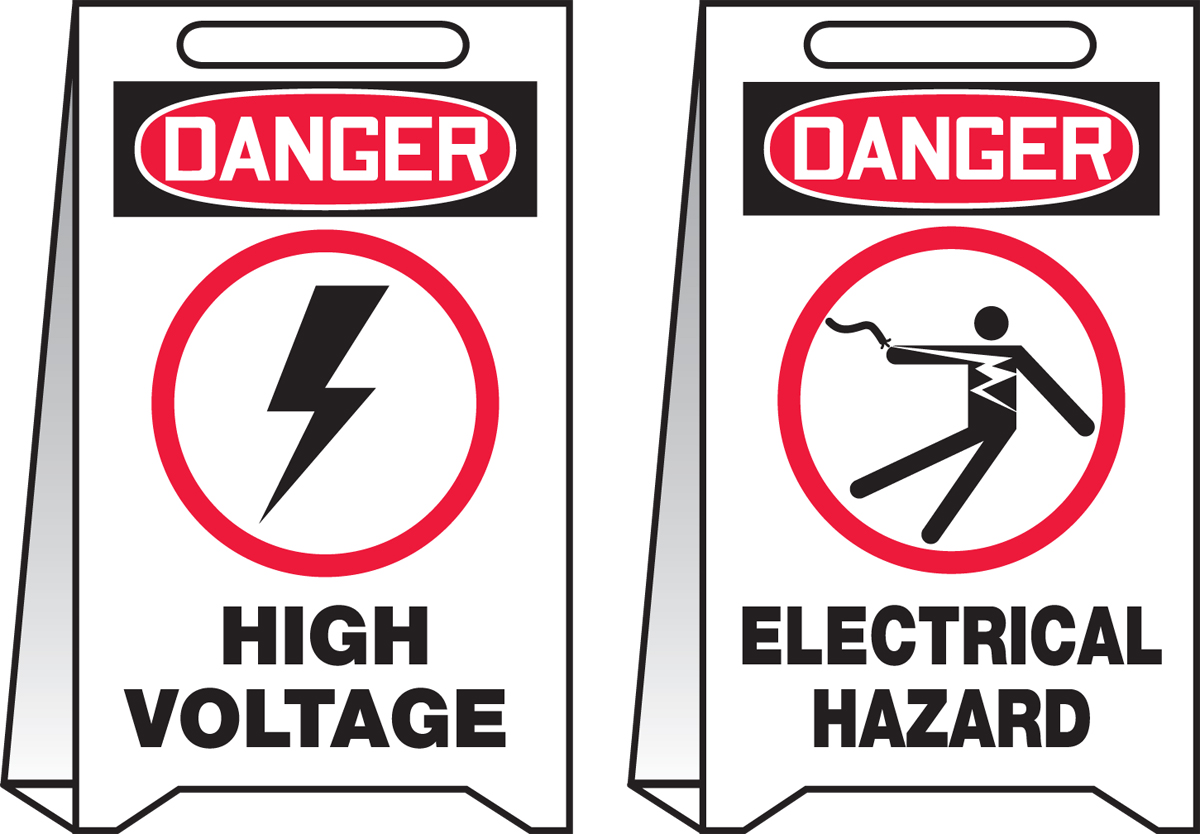 HIGH VOLTAGE / ELECTRICAL HAZARD (W/GRAPHICS)