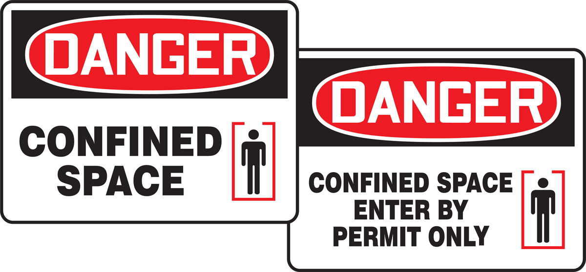 CONFINED SPACE / CONFINED SPACE ENTER BY PERMIT ONLY