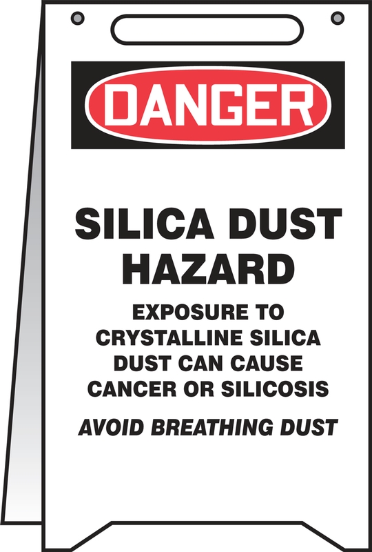 Vertical Metal Sign Multiple Sizes Danger Silica Dust Hazard Avoid Breathing 