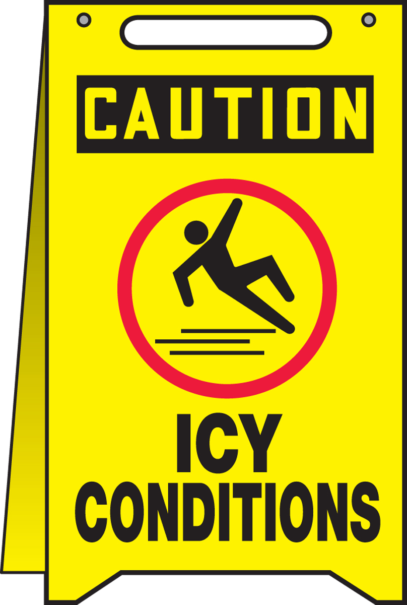 Plant & Facility, Header: CAUTION, Legend: CAUTION ICY CONDITIONS