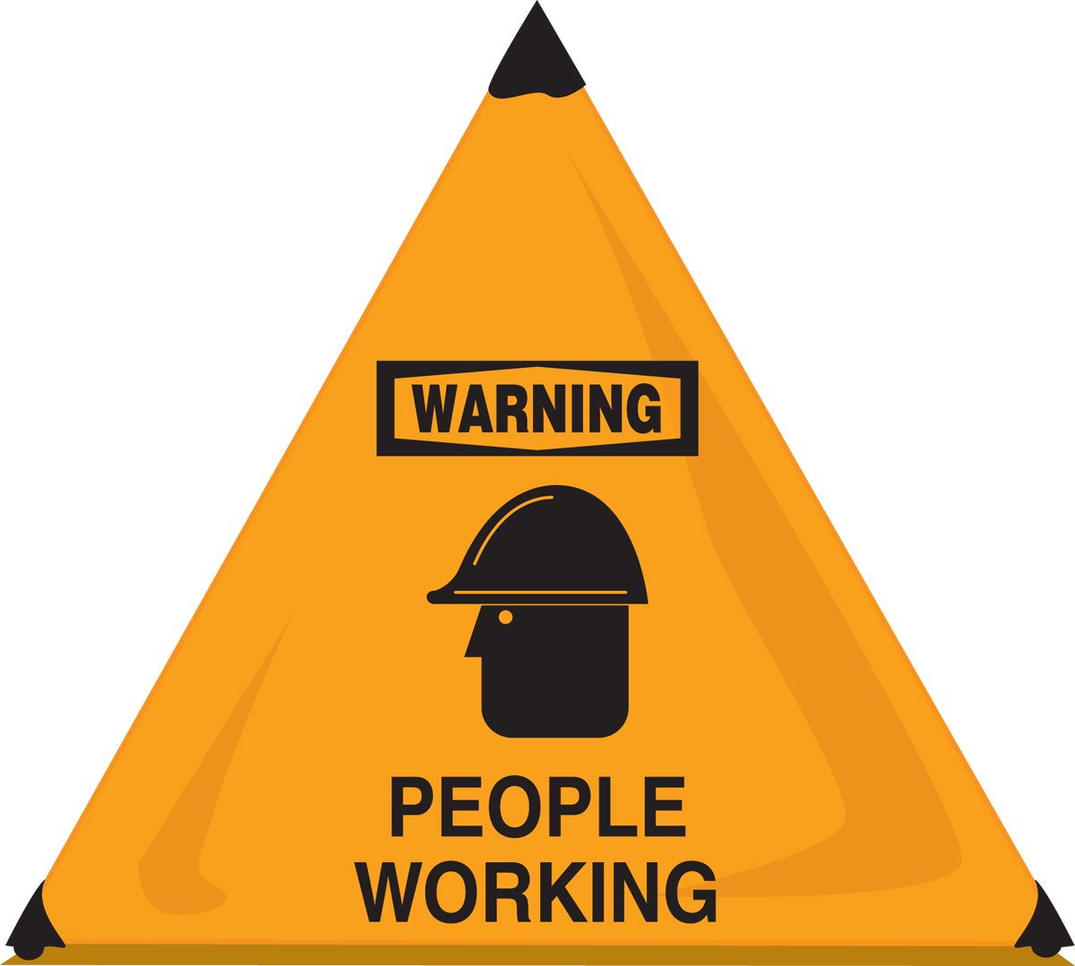 Handy Cone 18" Caution Wet Floor Sign with Wall Mounted Holder NEW BS13 