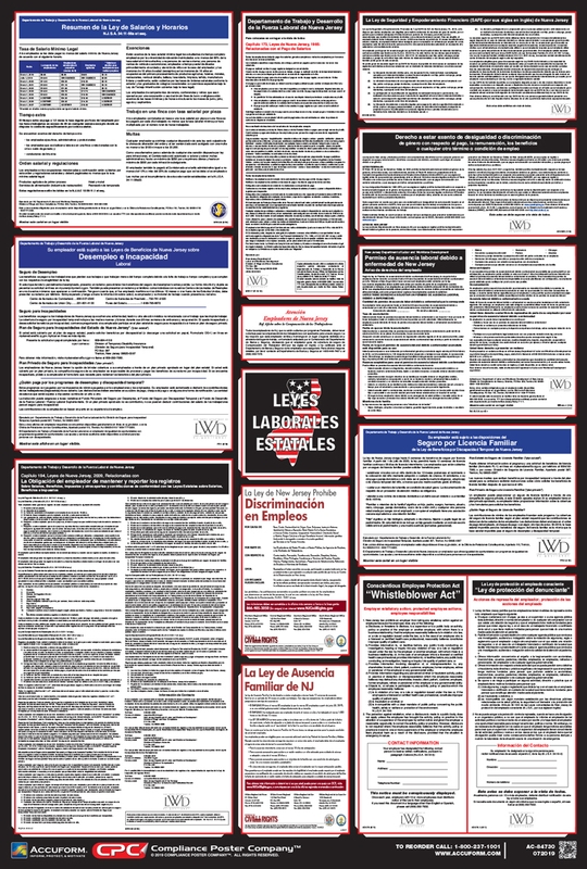 Combo State, Federal And OSHA Labor Law (Spanish) Posters PPG400
