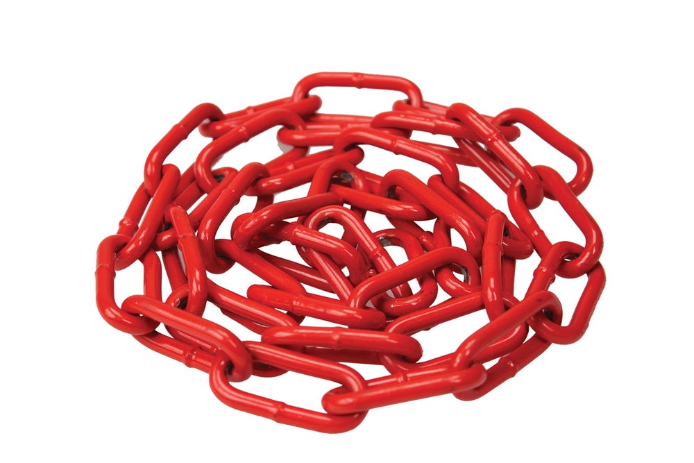 Organization / 5S / Lean, Legend: Red Powder-Coated Steel Chain