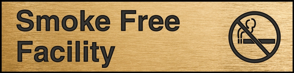 Safety Sign, Legend: SMOKE FREE FACILITY