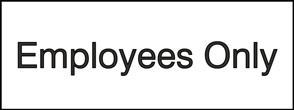 Labeling, Legend: EMPLOYEES ONLY