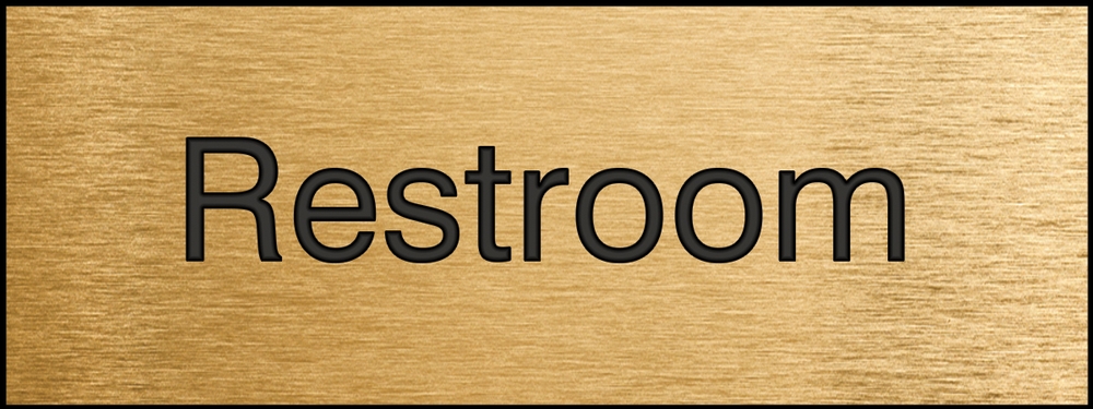 Safety Sign, Legend: RESTROOM