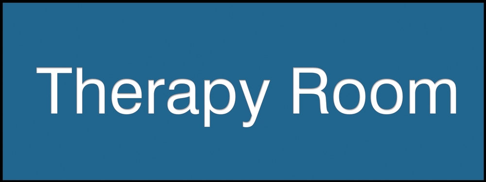Safety Sign, Legend: THERAPY ROOM