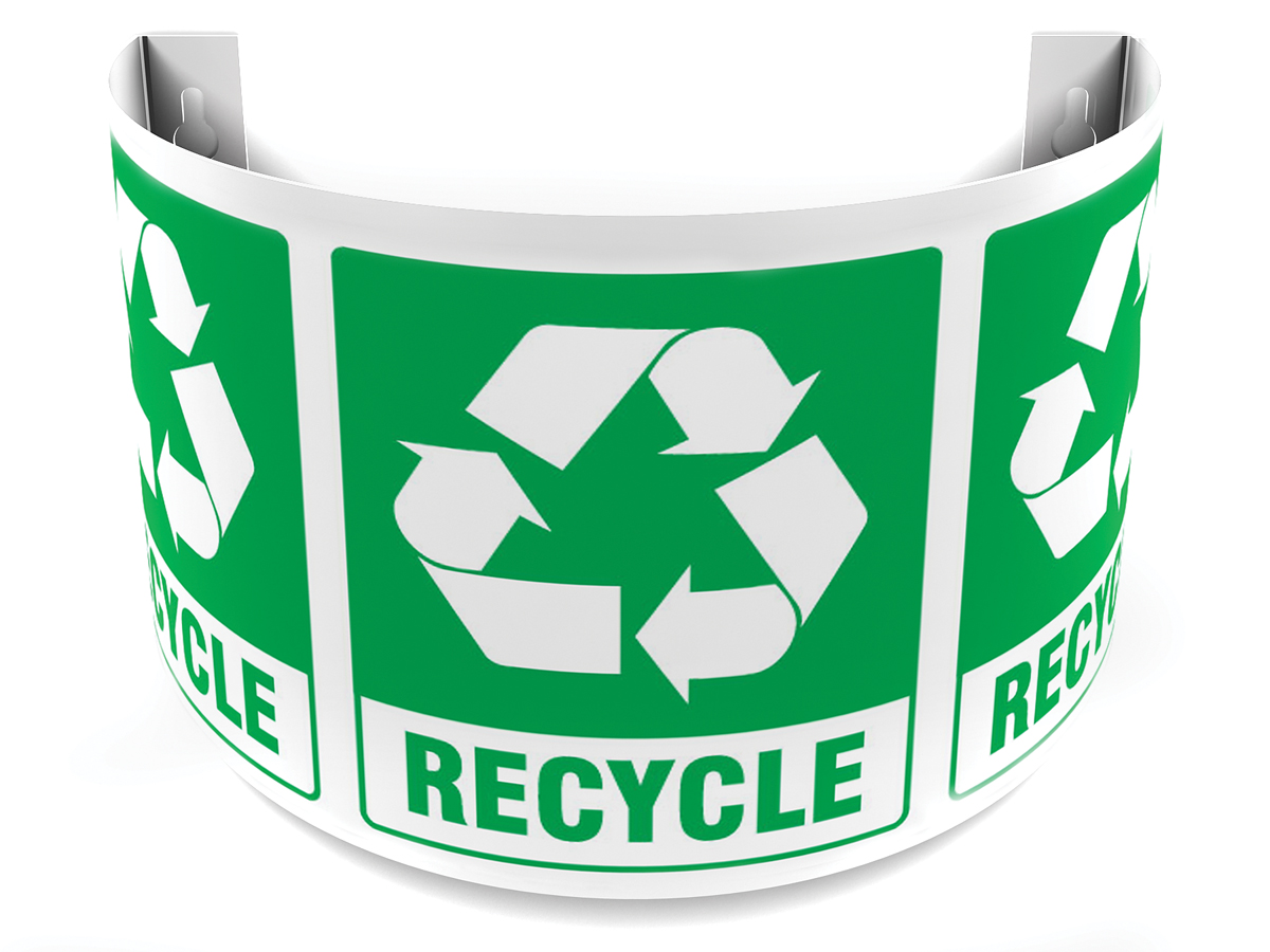 Safety Sign, Legend: RECYCLE