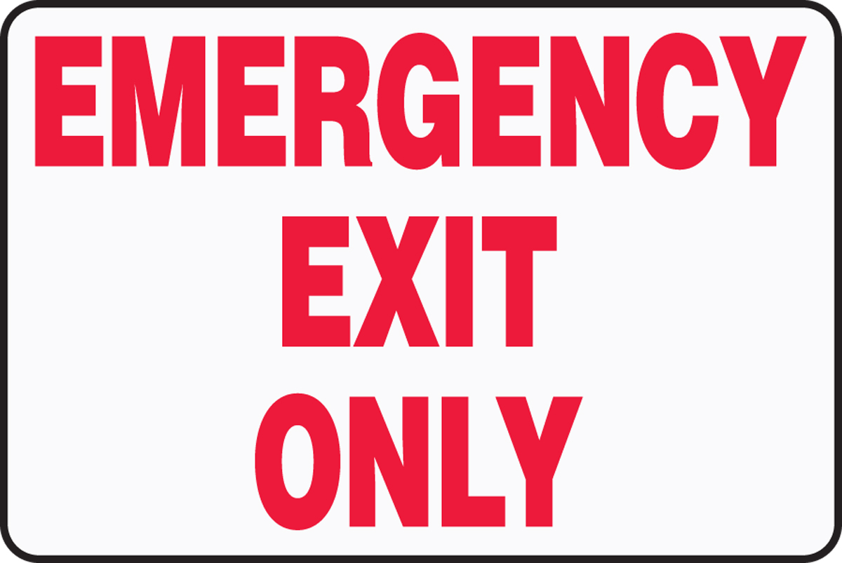 Exit Only Aluminum Metal 8x12 Safety and Street Sign 