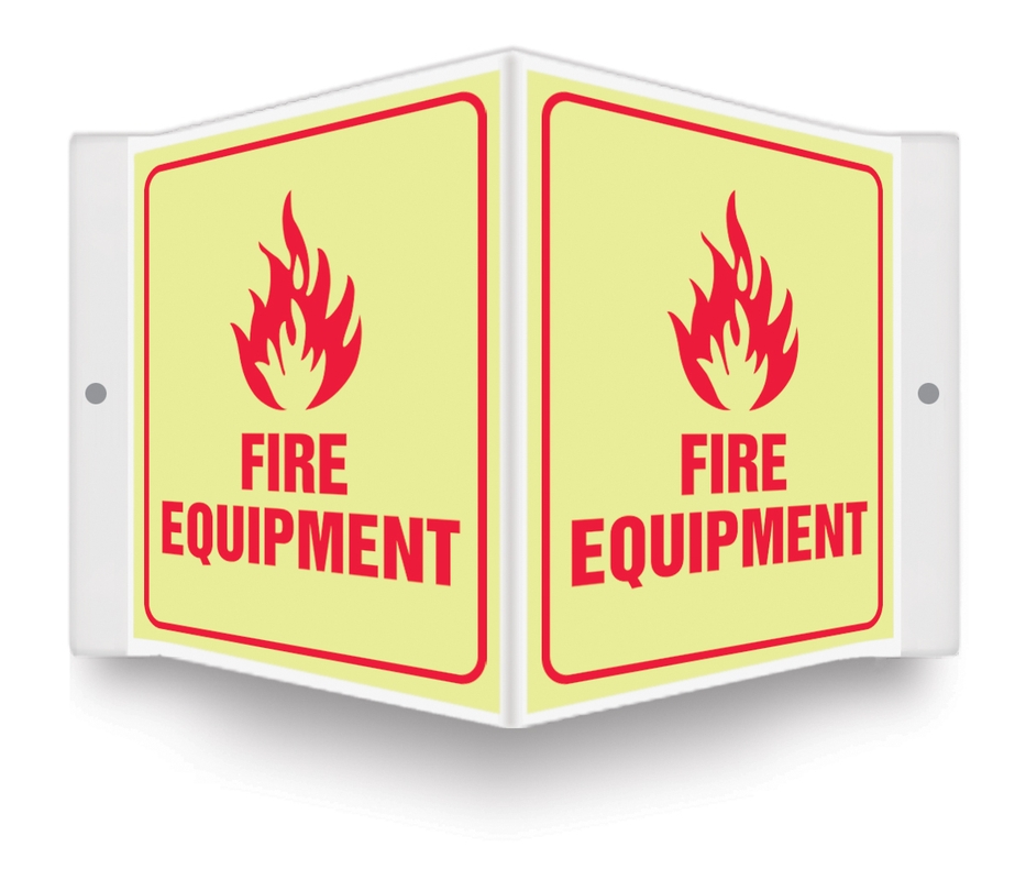 Safety Sign, Legend: FIRE EQUIPMENT