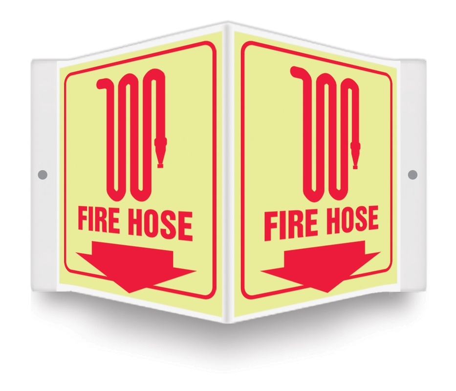Safety Sign, Legend: FIRE HOSE