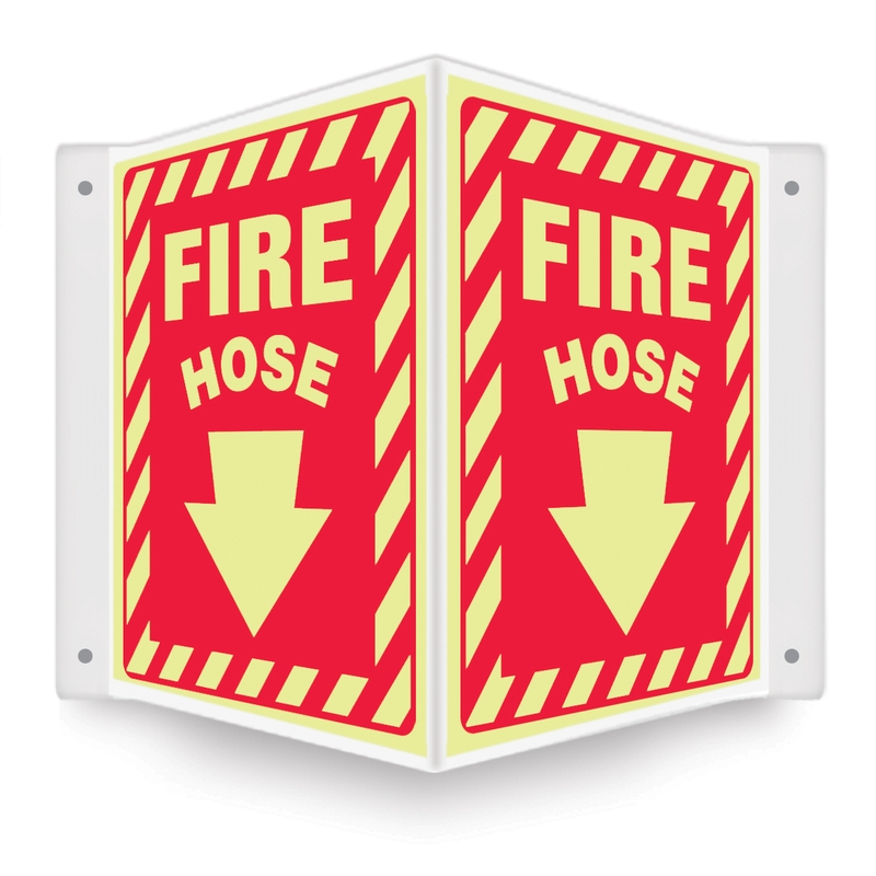Safety Sign, Legend: FIRE HOSE