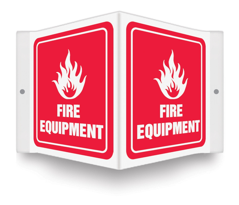 Safety Sign, Legend: FIRE EQUIPMENT W/GRAPHIC