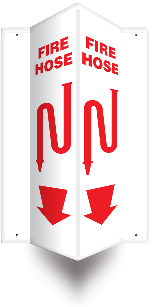 Safety Sign, Legend: FIRE HOSE
