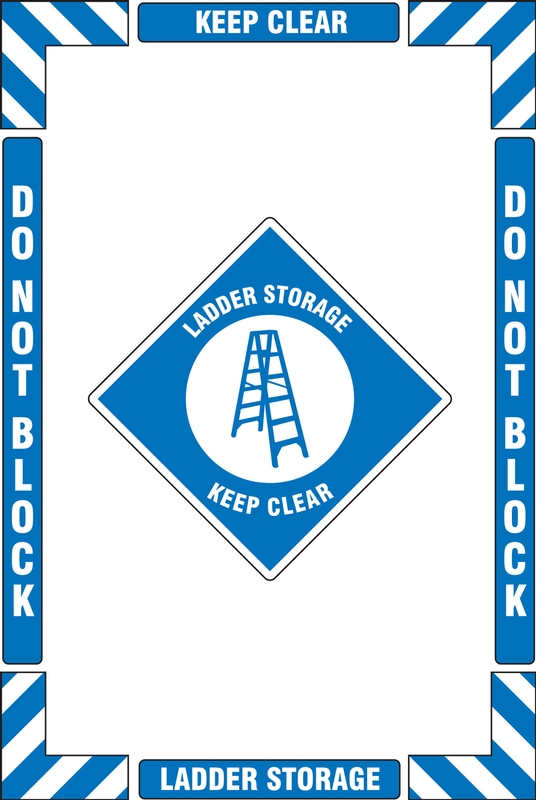 Ladder Storage Keep Clear Do not Block