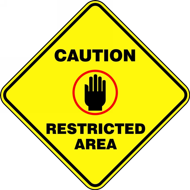 Plant & Facility, Legend: CAUTION RESTRICTED AREA