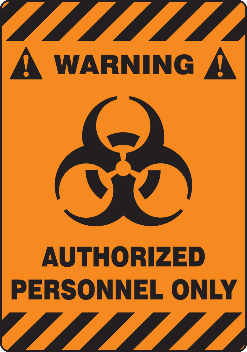 Slip-Gard™ ANSI Warning Safety Sign: Authorized Personnel Only (PSR632)