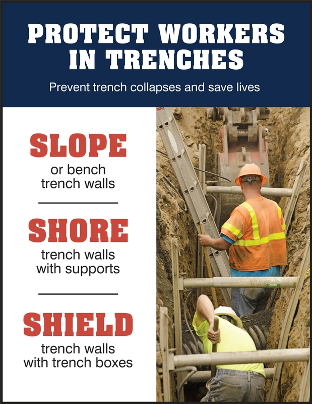 OSHA NEP Trenching Initiative Poster: Protect Workers In The Trenches