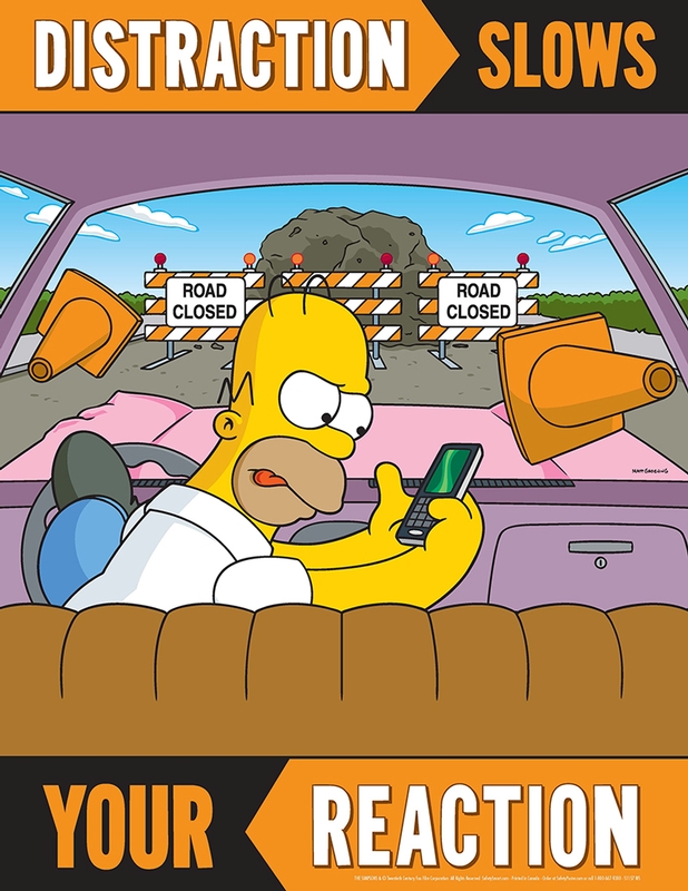 Distracted Driving Posters for Work