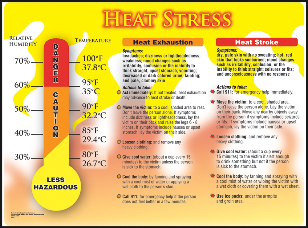 Osha Heat Stress Chart