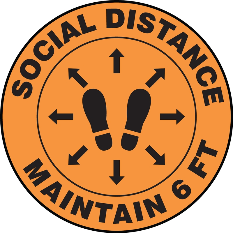 Social Distance Maintain 6 FT (Footprints)