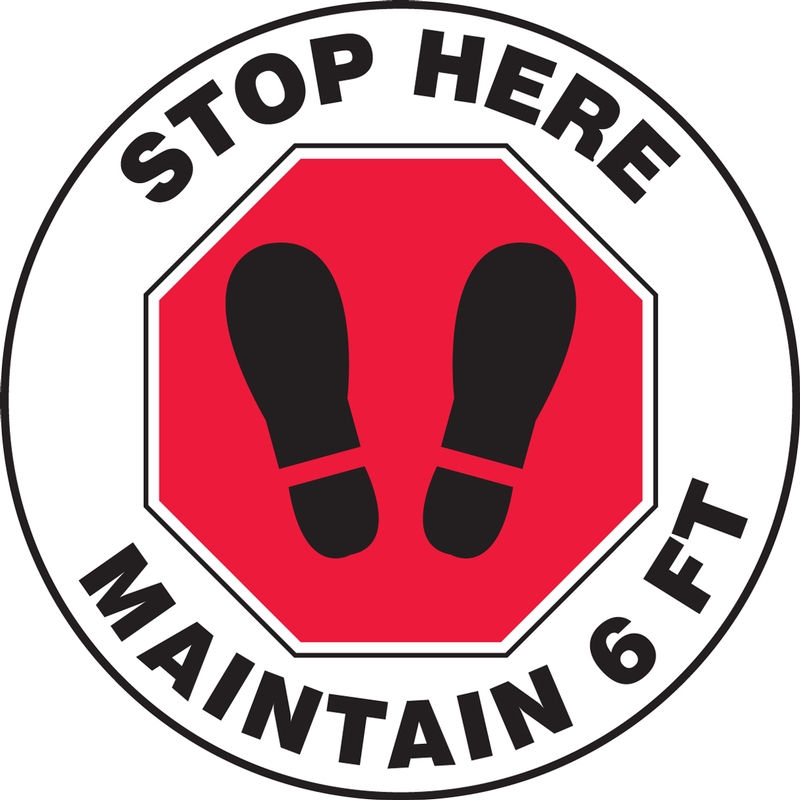 Stop Here Maintain 6 FT