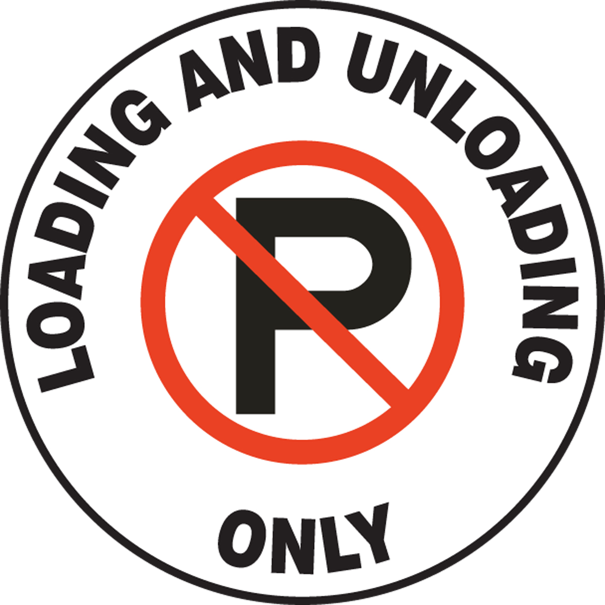 No Parking Loading Sign RIGID PLASTIC 300 x 200mm 