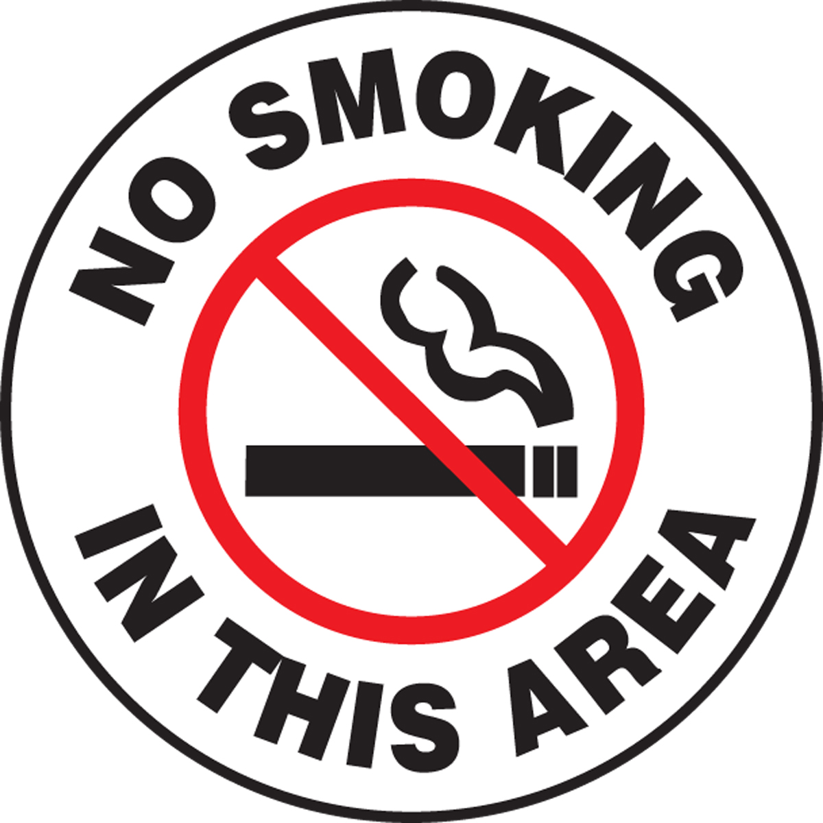 Pavement Print™ Sign: Smoking In This Area (PSW715)
