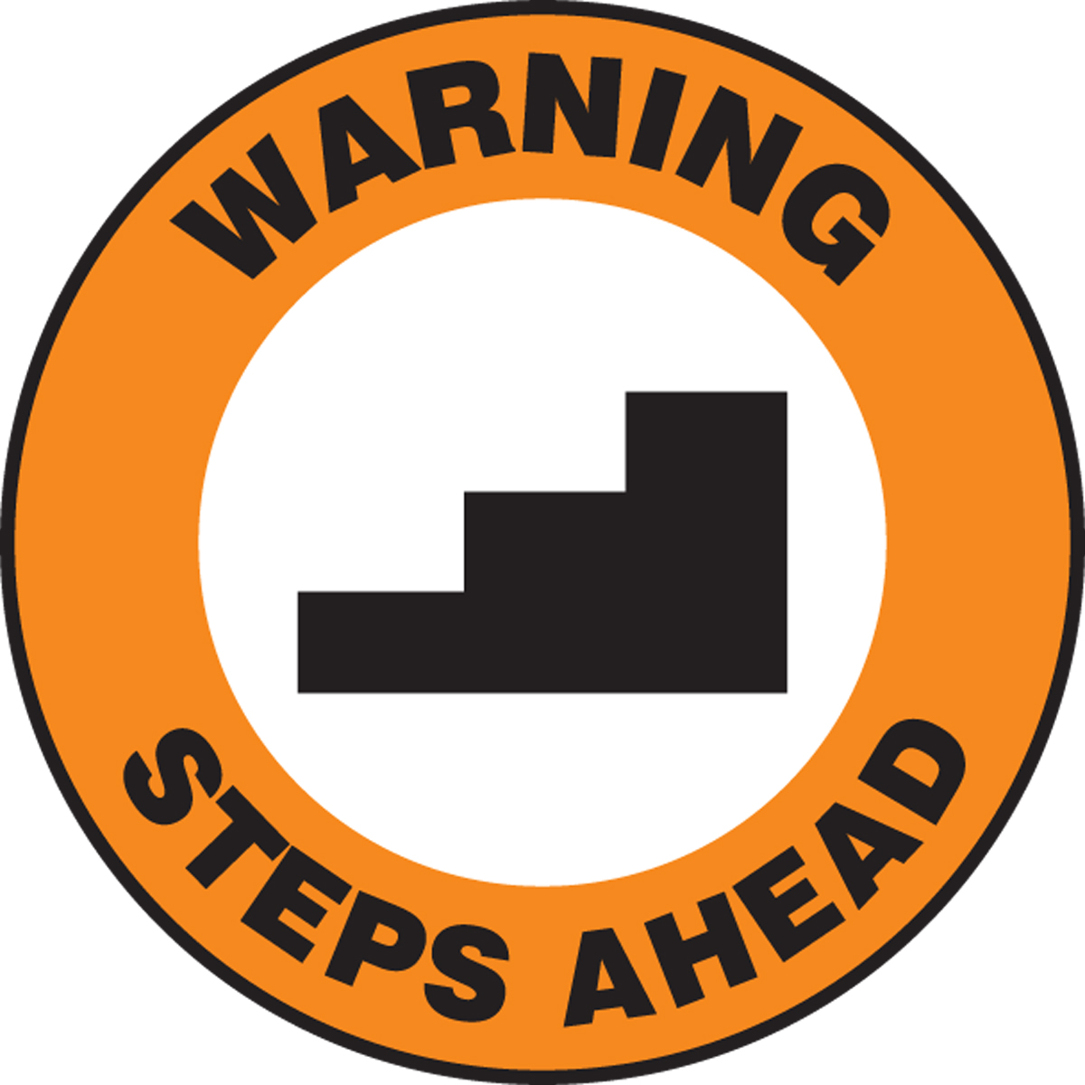 WARNING STEPS AHEAD W/GRPAHIC