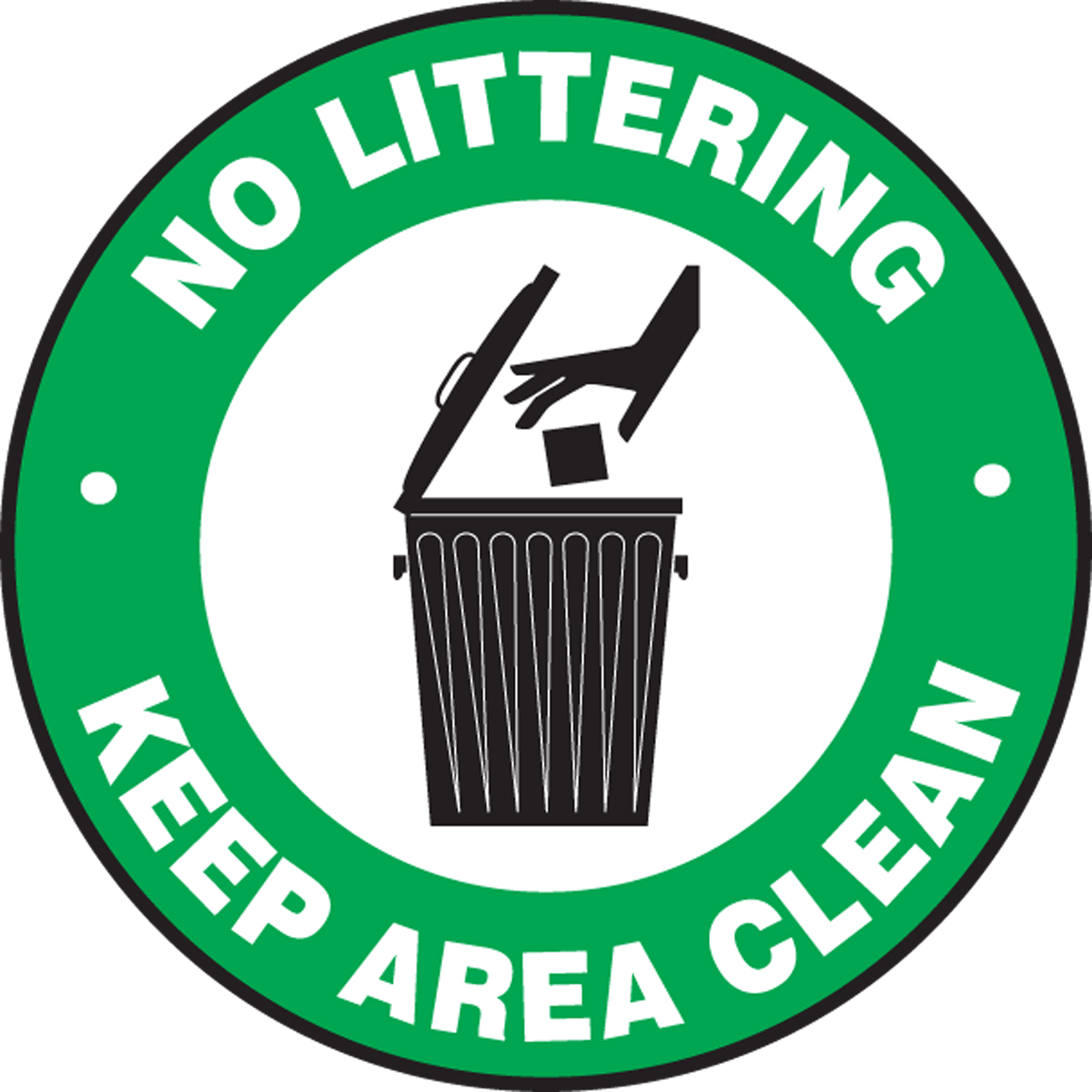 pavement-print-sign-no-littering-keep-area-clean-psw726