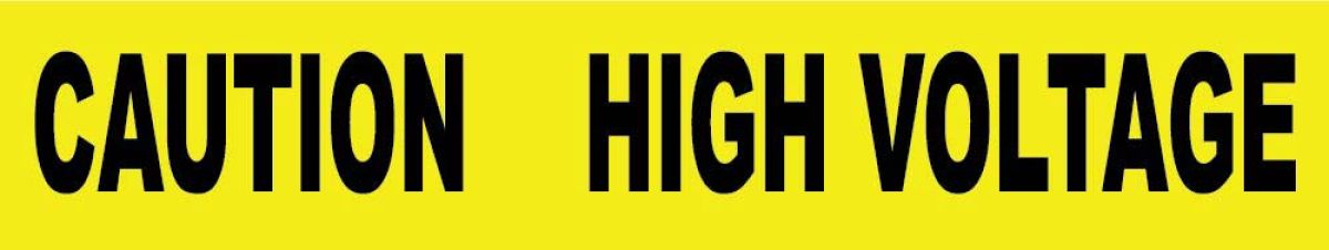CAUTION HIGH VOLTAGE PRINTED BARRICADE TAPE