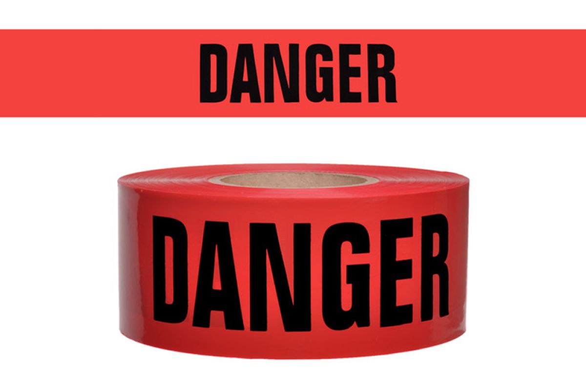 DANGER REPULPABLE BARRICADE TAPE