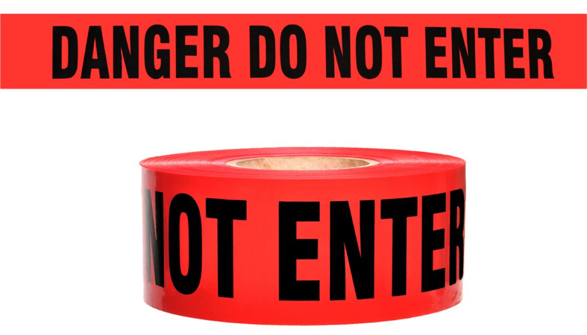 DANGER DO NOT ENTER REPULPABLE BARRICADE